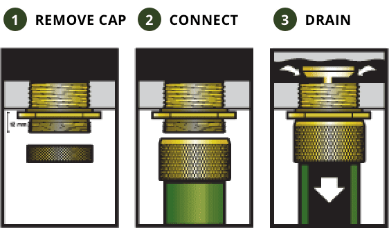 compact system 1 - NoSpill Quick Oil Drain Plug Systems